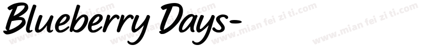 Blueberry Days字体转换